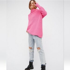 Free People Ottoman pink sweater XS
